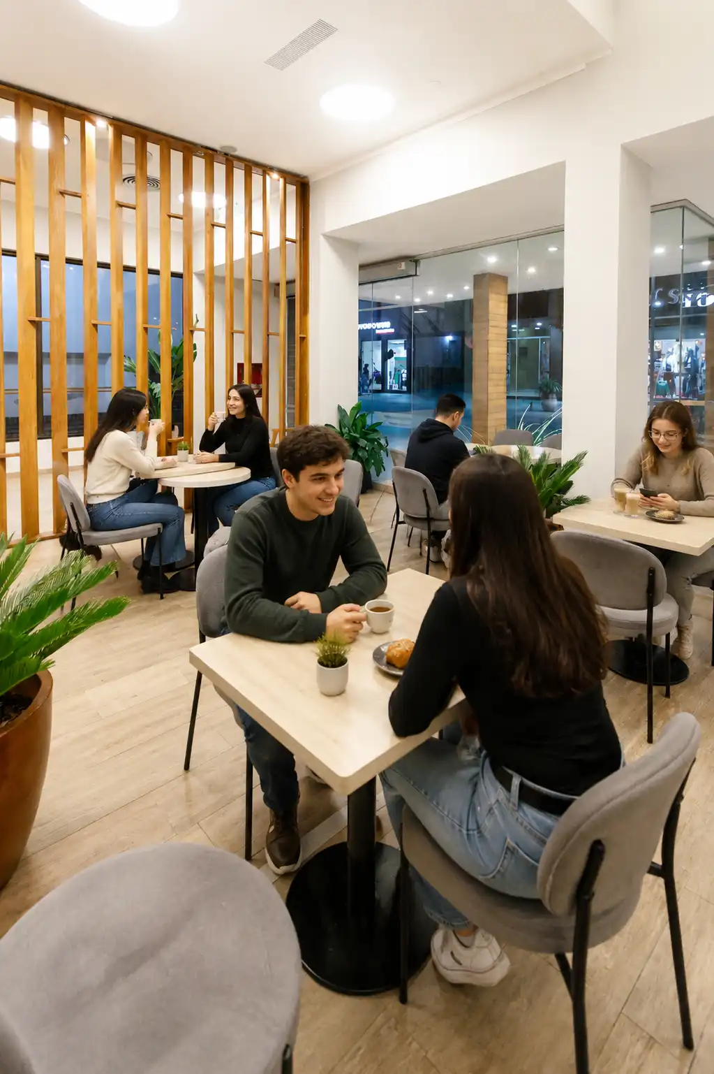 Ambiente de la cafetería