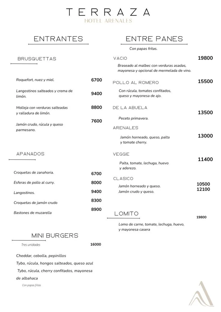 Menú Terraza página 3